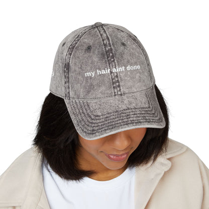 "my hair aint done" Embroidered Cap